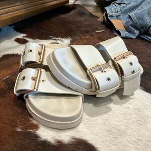 ALLSAINTS Women's Cream Sandals